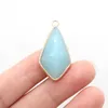 Naszyjniki wisiorek Naturalny Klejnot Kamień Amazonite Aventuryn AMetyst Prismatic Handmade Crafts Naszyjnik Bransoletka Kolczyki Akcesoria 16x33mm