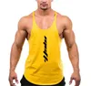 Anpassad bodybuilding Stringer Tank Top Men Cotton Gym ärmlös skjorta män fitness väst y tillbaka singlet sportkläder träning tanktopp