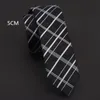 Bow Ties Rbocoslim slips svart silvergrå för man klassisk randig paisley slips 5cm herr mager casual vattentät nacke slipsar