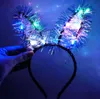 Party Supplies LED Bunny Ear pannband Ljus upp kanin långa öron hårband frisör barn vuxna bröllop halloween jul födelsedag glöd dekoration sn6728