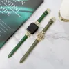 Watch Straps Guard 41mm Thin bands Real Leather Gold Connector Ladies 38mm 41mm 44mm For Apple Strap iwatch Series 7 3 4 5 SE 6 Watchband Bracelet Women Fashion Present