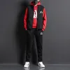 남자 tracksuits 겨울 망 세트 양털 조끼 까마귀 바지 streetwear 패션 캐주얼 트랙 정장 남자 의류 3 pcs 땀 tracksuitmen's