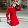 Dameswol Blends Engeland Style Dames Winter Blend Coat Solid en Jacket Stand Outerwearwomen's