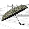 Camuflagem Automático Dobrável Rain Guarda-chuva Anti UV Backpack Sun Guarda-sóis Carro Portátil Forte Parasol 10 Ribs Casaco Preto RRA13277