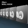 透明な壁フック20PCS強力なセルフ接着ドアウォールハンガーフック吸引重いロードラックカップ吸盤キッチンバスルーム220527