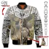 Plstar Cosmos Pit Bull Dog 3D Printed Flight Bomber Jackets Płaszcz Tracksuit Zima grube ponadwymiarowy w stylu długiego rękawa P23 220704