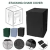 Garden Furniture Stackable Chair Cover Waterproof Outdoor Heavy Duty Stacking Seat Stacked Dust Storage Bag 220427