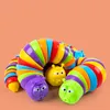 NewStyle Creative Articulated Cute Slug Fidget Toy 3D Educational Colorful Seal Shaped Stress Relief Gift Toys For Children FREE By Sea YT199504