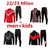2023 2024 men and kids AC training suit IBRAHIMOVIC Soccer Milano jacket survetement 22 23 24 maillot de foot mIlans football Tracksuit Survetement