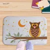 Cozy Soft suede door home decorative indoorourdoor flannel Door for Bedroom living room Cartoon owls printed mat 40x60cm 220613