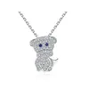 Pendentif Colliers Design Mode Brillant Bijoux Incrustation Mirco Chien Forme Cubique Zircon Cristal Collier Costume Pour Fille Cadeau D'anniversairePendant Pend