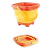 Portable Beach Bucket Sand Toy Foldble Collapsible Multi Purpose Plast Pail 220715