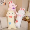 Jouet lapin en peluche de 80cm, poupée géante pour petit ami, oreiller Long, grand coussin, poupée en peluche, traversin pour filles, cadeaux d'anniversaire de haute qualité