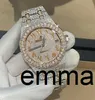 Cashjin Hiphop assistir homens personalizados mulheres assistem diamante Iced Out Luxury Fashion Bling Dial Bezel Band VVS Moissanit Watch 9AYS8828491
