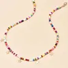 Hänghalsband boho rispärlor stjärna för kvinnor flickor bohemisk trendig stil färgglad pärlor halsband mode smycken gåvor elle22