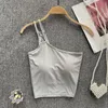 Women's Tanks & Camis Temperament Sexy Spaghetti Strap Tank Women's Tops 2022 Fashion Solid Color With Breast Pad Casual Versatile Femal