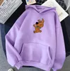 Kvinnors hoodies tröjor kvinnor överdimensionerade söta hundtryck tröja harajuku toppkläder huvtröja kvinnliga kvinnors långa ärmvinnor