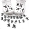 Luminous letters series hole shoes buckle shoe flower PVC soft rubber croc shoes accessories 26pcs