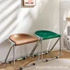 IHOME Transparent Nordic Stuhl Klappstühle Ins Stuhl Haushalt Rückenlehne Zeitgenössische Und Vertraglich Acryl Make-Up Hocker 2022 H220418