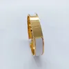 mens designer bangle bracelets jewelry woman letter Bangle stainless steel man 18 color gold buckle 17/19 size for men and fashion Jewelry Bangles