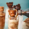 Drinkware 3D-Eiswürfelbereiter, kleiner Teddybär, Schokoladenkuchenform, Tablett, Eis, DIY-Werkzeug, Whisky, Wein, Cocktail, Silikonform