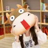 Kawaii sabbia scultura mucca cuscino punto di spoof espressione mucca mascotte farcito animali peluche giocattolo perno bambola per ragazzi ragazze regalo di compleanno