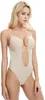 Kvinnor rygglösa Shapewear Deep v Bodysuit Bust Shapers Sexiga underkläder thong stropplösa inbyggda Bras Shapewears för bröllopsfest DHL