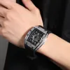 Designer Mens Watch Fashion Luxury Black Diamond Watch Montres de sport à quartz Bracelet en silicone Montres-bracelets