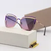 عالية الجودة مصمم النظارات الشمسية UV400 النظارات الشمسية للرجال والنساء الصيف نظارات شمسية في الهواء الطلق زجاج الشمس 6 ألوان مع صندوق