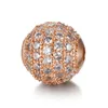 Fashion Metal Beads CZ Micro Pave Copper Bead Charm per gioielli che fanno dimensioni 8 10 MM