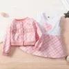 Vêtements de vêtements nés nés bébé fille ensemble moteur floral moteur de floral robe sans manche 2pcs