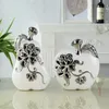 Obiekty dekoracyjne figurki nowoczesne jabłko/gruszka minimalistyczne ceramiczne rzemiosła puste kwiaty miniaturowe artykuły wyposażone w home dekoratio