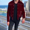 Herrjacka designer jackor sammet tyg cardigan coat anteckning strass inlagd smal stativ krage baseball kostym män kvinnor rockar113