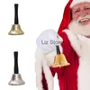 Gold Silver Christmas Hand Bell Xmas Santa Claus Kleed Bells Xmas Decoration Tool Th0148