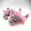 Аппликации Unicorn 492 House for Girls Women Fashion Plush Lovely Murs Slippers спальня 220815 87