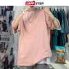 Lappster Men Oversized streetwear katoen kleurrijke t shirts zomerheren Japanse modes harajuku t-shirt mannelijke vintage tees 220509