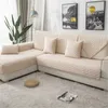 Thick Plush Sofa Cover Super Soft Non-slip Couch Seat Cushion Solid Color Corner Sofa Towel Furniture Protector Slipcover 1PCS 220513