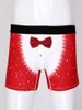 Underpants Men Christmas Printed Boxer Briefs Elastic Wide Waistband Underwear Holiday Swimming Shorts 3D UnderpantsUnderpants