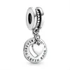 Andy Jewel Authentic 925 Sterling Silver Beads I Hold Your Heart Forever Split Dangle Charm Charms Fits European Pandora Style Jewelry Bracelets & Neck