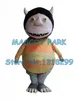 Costume de poupée de mascotte dessin animé chaud personnage primitif monstre costume de mascotte taille adulte thème primitif costumes d'anime carnaval déguisements