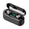 Trådlös hörlur Bluetooth v5.0 F9 TWS Sports hörlurar LED -display med 2000mAh Power Bank Headset Microphone 6 Färger