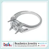 Cluster Rings Beadsnice Sterling Silver 925 Fina smycken Rundtillbehör DIY Semi Monta Gem Ring Seting Diamond Wedding2930
