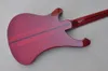 Guitare basse électrique à 4 cordes, corps rouge, avec Pickguard blanc, touche en palissandre, offrant un Service personnalisé