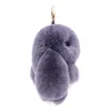 Keychains Charm Real Fur Pompom Keychain For Women Bags Pendant Cars Key Ring Phone Decorate Cute Fluffy Plush Doll GiftsKeychainsKeychains