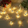 Strängar 10-50skonter Fairy Marockan Hollow Metal Ball LED String Lights Batteri Powered For Wedding Holiday Garland Inomhus Outdoor Decorled Str