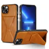 Polsband standhouder kaart slot slot pu lederen schokbestendige telefoonhoesjes voor iPhone 13 12 11 pro max mini xr xs x 6s 7g 8 plus noot 20 s22 ultra a23 a53 a03s rugkas cover