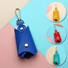 Keychains Creative Bat Shaped PU Leather Keychain Women Men Car Key Protective Cover Waist Hanging Case Jewelry Accessories