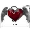 Cinture Wing Red Heart Fibbia in lega Fashion For Women Cowgirl Up Cintura bianca Decorazione per il tempo libero PUBelts