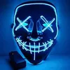 Cadılar Bayramı Korku Maskesi LED Parlayan Maskeler Maskeleri Seçim Kostümü DJ Partisi Aydınlatma Maskeleri Karanlık 10 Renk DHL 2023 EE