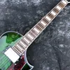 Grote Green Burst Top 6 Strings Electric Guitar ، Rosewood Fingerboard Solid Mahogany Body Guitarra ، في المخزون